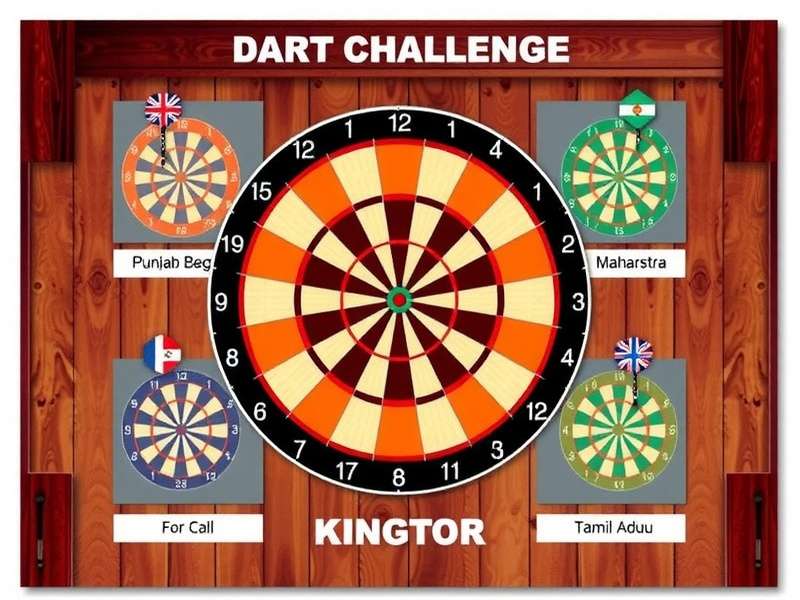 Dart Challenge - Experience India's diversity through dartboards Dart Challenge regional dartboards showing Punjab, Bengal, Maharashtra, and Tamil Nadu designs